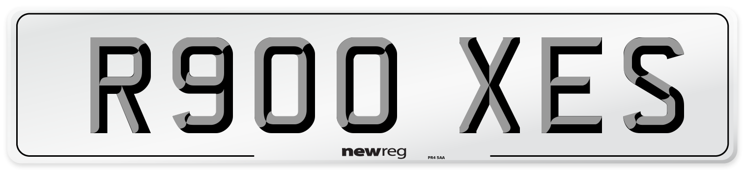 R900 XES Number Plate from New Reg